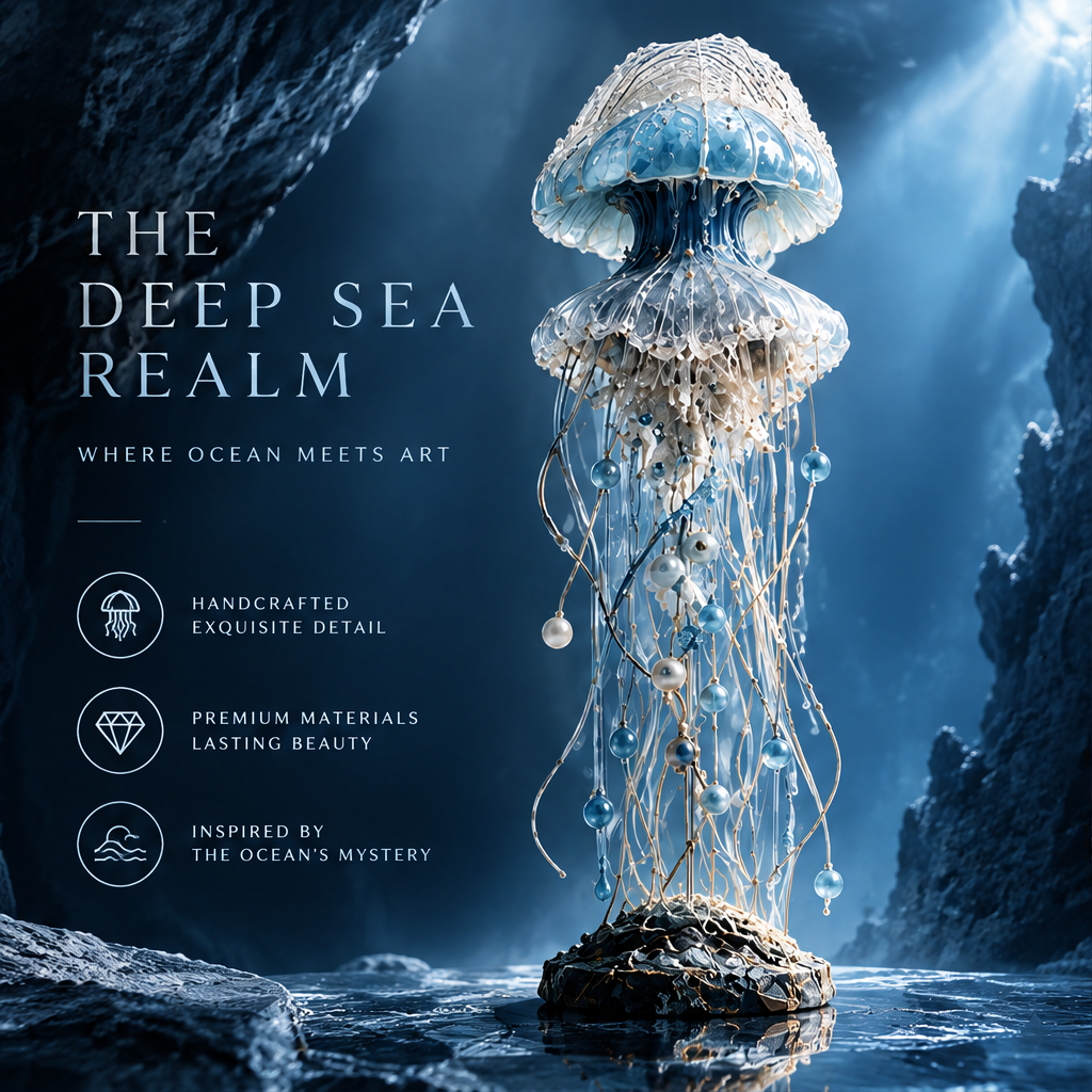 SOLVERNM® The Deep Sea Realm — where ocean meets art: handcrafted exquisite detail, premium materials lasting beauty, inspired by the ocean's mystery