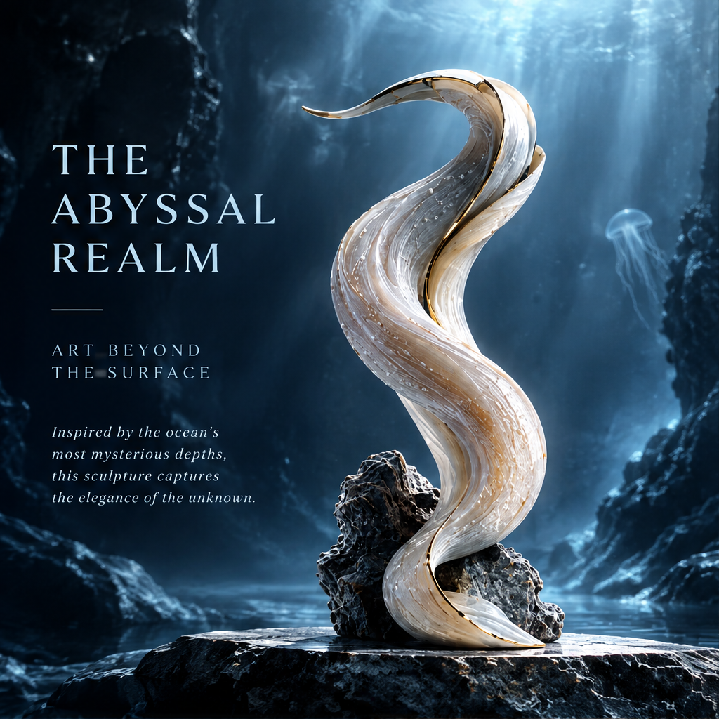 SOLVERNM® The Abyssal Realm sculpture — art beyond the surface, inspired by the ocean's most mysterious depths