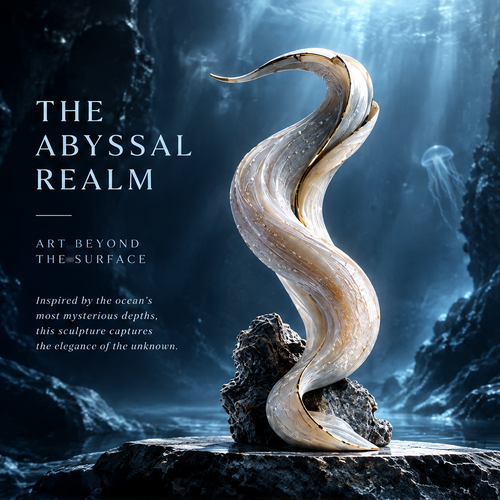SOLVERNM® The Abyssal Realm sculpture — art beyond the surface, inspired by the ocean's most mysterious depths