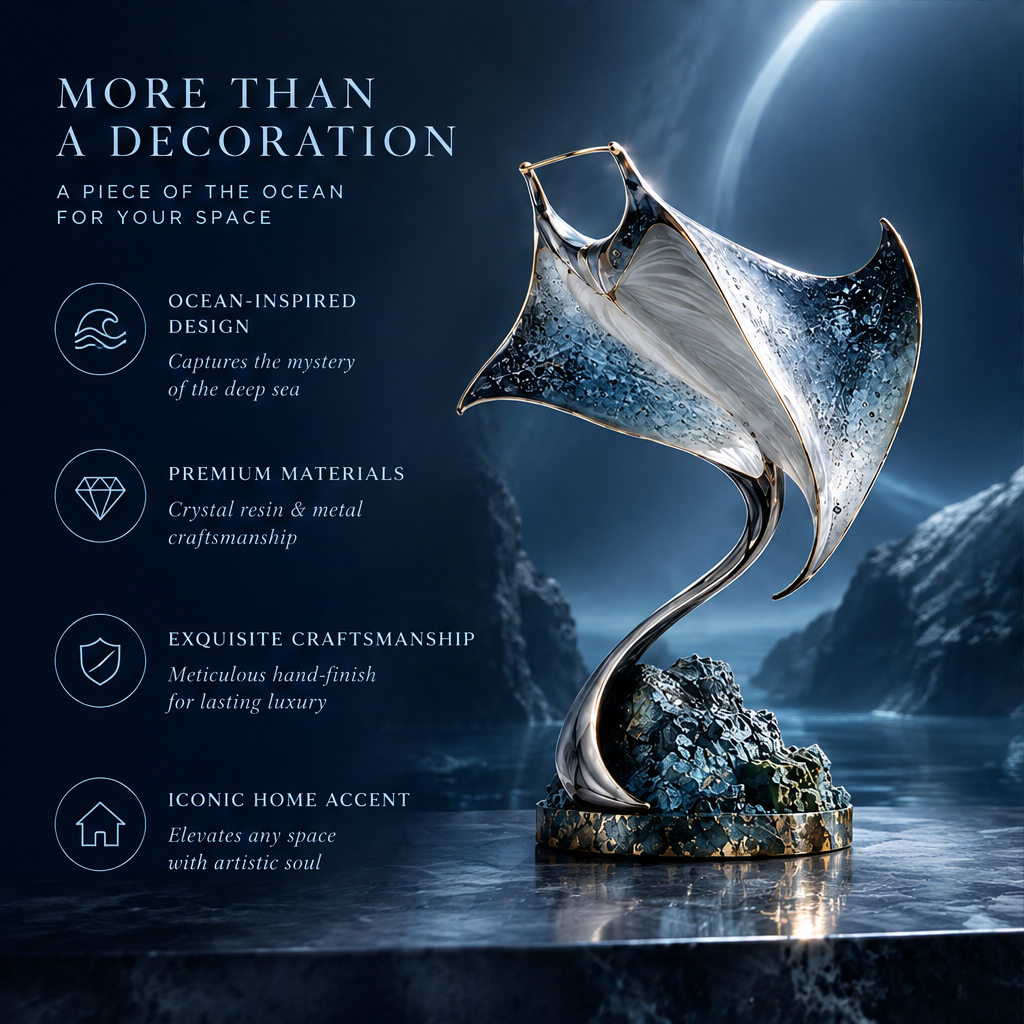 SOLVERNM® more than a decoration — ocean-inspired design, premium materials crystal resin & metal, exquisite craftsmanship, iconic home accent